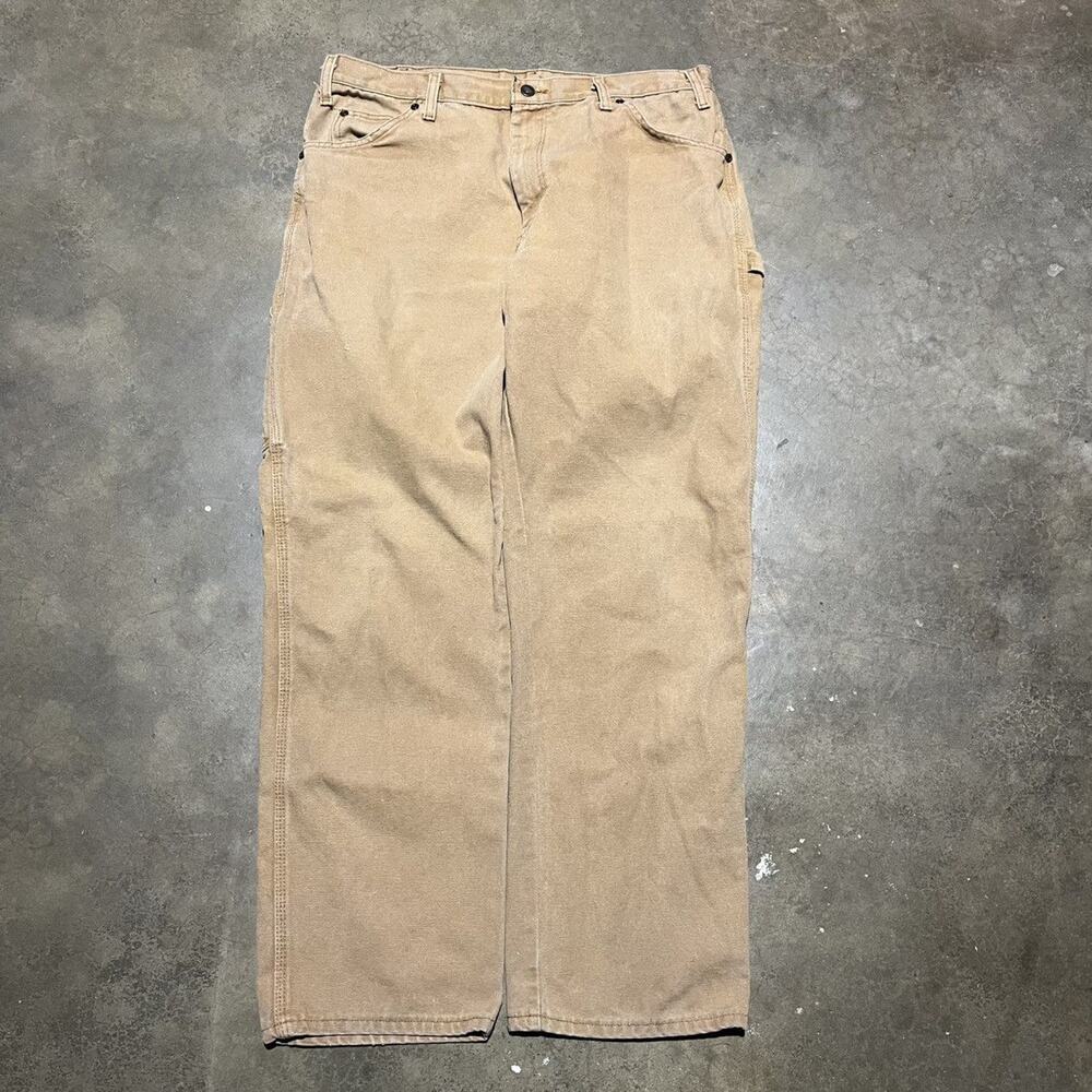 Vintage Y2k Dickies Tan Carpenter Workwear Jeans 34x31